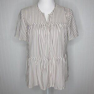 Madwell Popover Striped Top Size XS